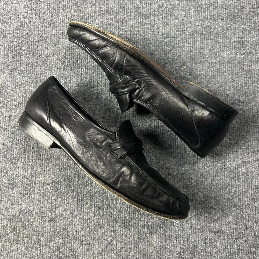Allen Edmonds Loafer Shoes Mens Size 9.5 D Black Leather Dress Oxford Slip On